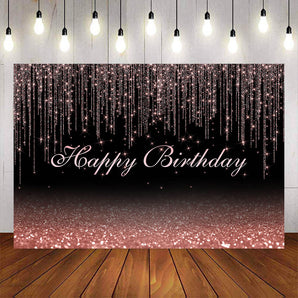 Mocsicka Pink Shining Dots Happy Birthday Backgrounds-Mocsicka Party