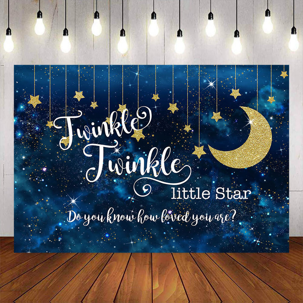 Mocsicka Twinkle Twinkle Little Star Gender Reveal Background ...