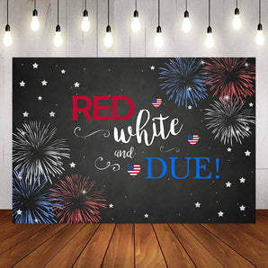 Mocsicka Red White and Due Happy Birthday Party Background-Mocsicka Party