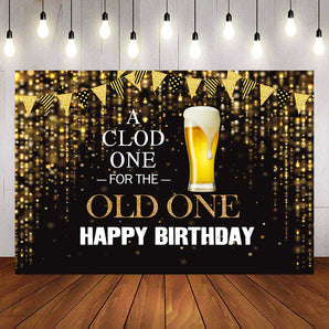 Mocsicka Beer and Pennant Happy Birthday Party Background-Mocsicka Party