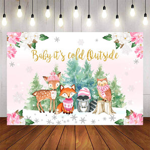 Mocsicka Baby it's Cold Outside Little Animals and Forest Baby Shower Party Decor-Mocsicka Party