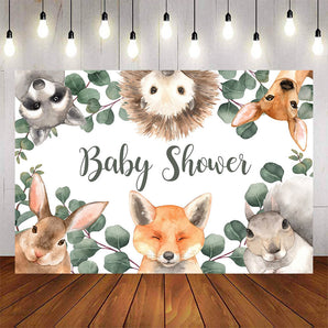 Mocsicka Cartoon Animals Baby Shower Party Backgrounds-Mocsicka Party