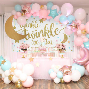 Mocsicka Twinkle Little Stars and Gold Moon Baby Shower Decoration Props-Mocsicka Party