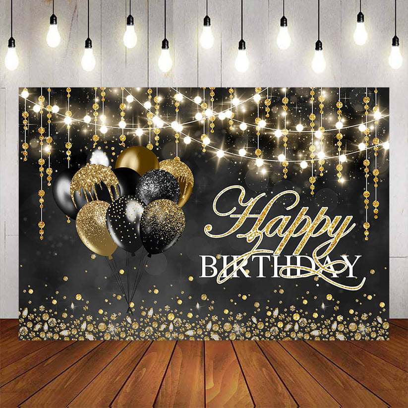 Mocsicka Diamonds and Balloons Happy Birthday Background – Mocsicka Party